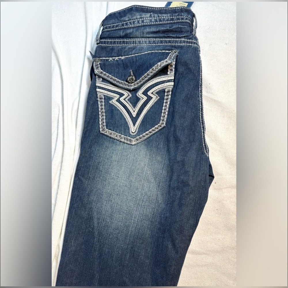 Antique Rivet Men's bootcut Blue Jeans size 34/30 NWT - Picture 10 of 12